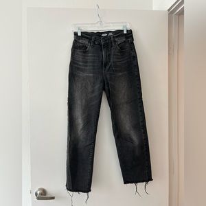 Old Navy Sky-Hi Straight Extra High Rise Black Jeans